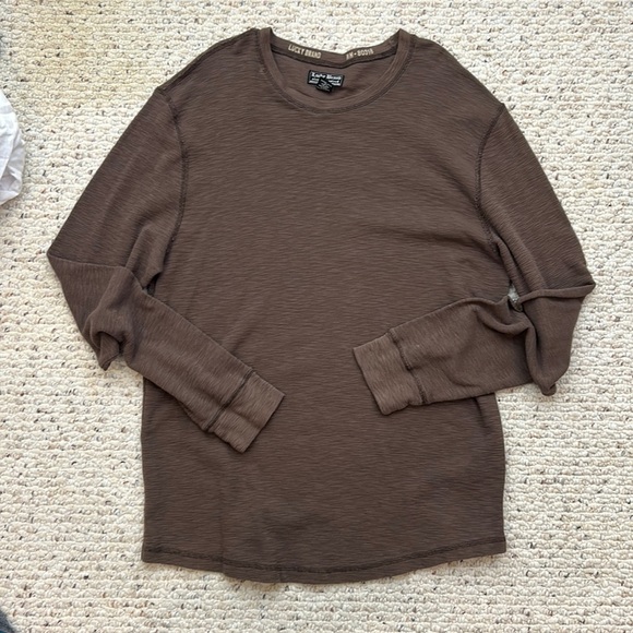 Lucky Brand Long Sleeve Brown XL Shirt - Picture 2 of 12